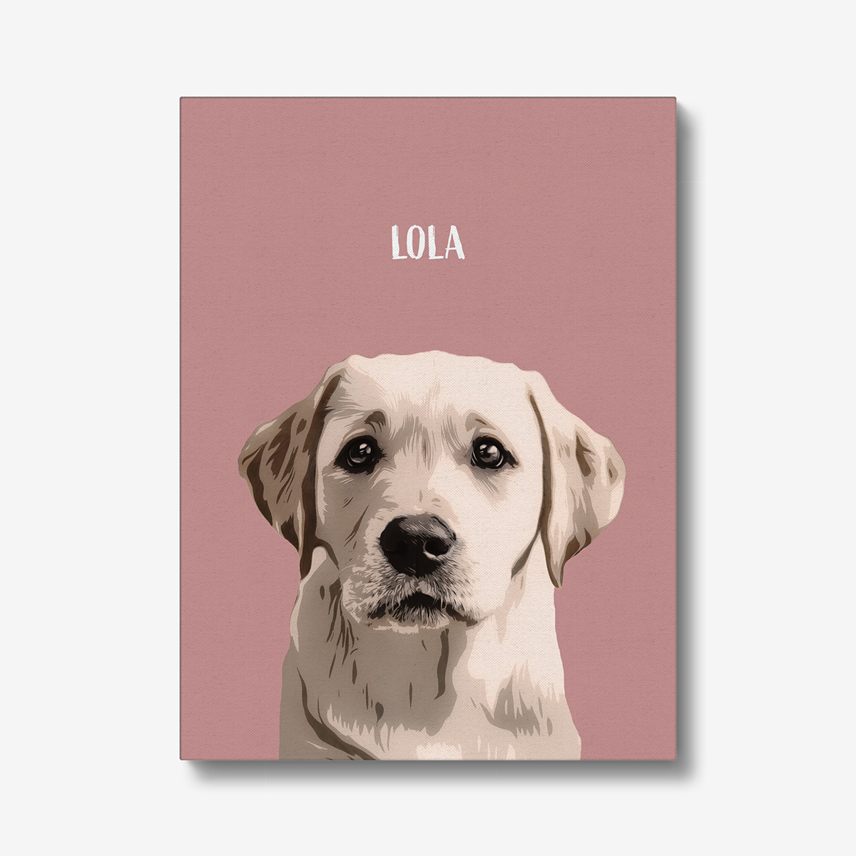 modern dog portrait canvas